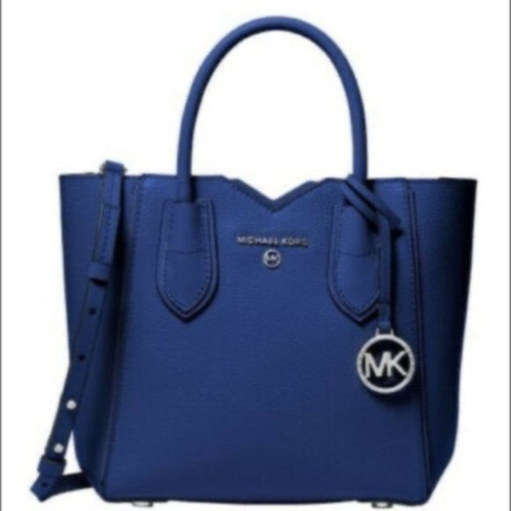 Michael Kors Blue Messenger Bag- tags are removed and packaging